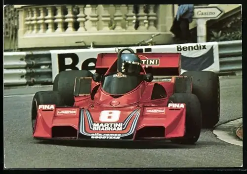 AK Formel 1 Wagen Martini Brabham auf der Rennstrecke