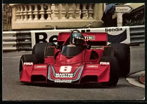 AK Formel 1 Wagen Martini Brabham auf der Rennstrecke