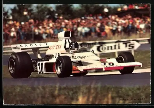 AK Rennfahrer Jacky Ickx auf McLaren, Autorennen
