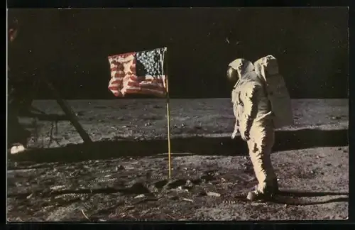 AK Astronaut Aldrin on the surface of the Moon, Raumfahrt
