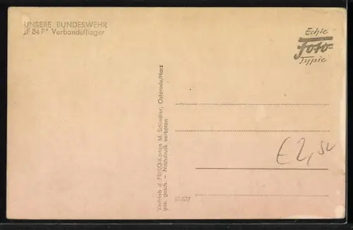 AK Flugzeug F 84 F-Verbandsflieger der Luftwaffe