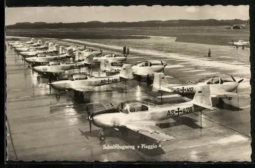AK Schul-Flugzeug Piaggio der Luftwaffe