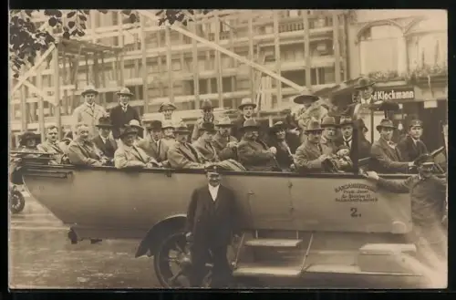 Foto-AK Hamburg, Autobus der Automobilrundfahrt Hansa