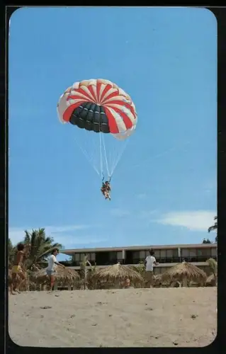 AK Fallschirmspringer kurz vor der Landung