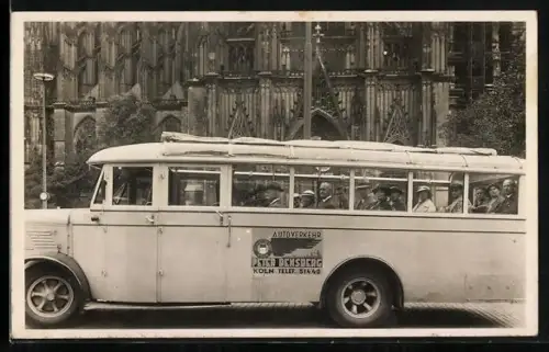 Foto-AK Köln, Autobus des Autoverkehr Peter Bensberg