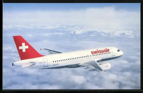 AK Swissair Airbus A319 über den Wolken