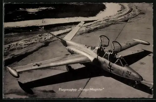 AK Flugzeug Fouga-Magister der Luftwaffe