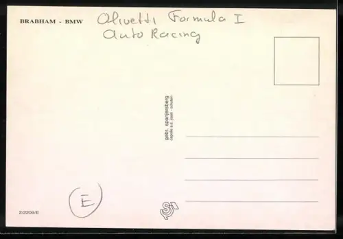 AK Brabham-BMW bei einem Autorennen