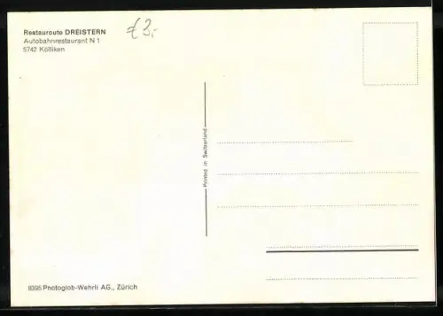 AK Kölliken, Raststätte Restauroute Dreistern, Autobahnrestaurant N 1