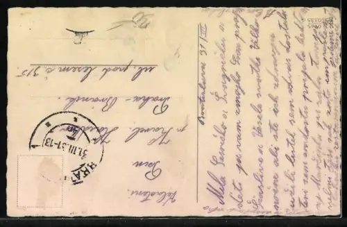 AK Kinder in einem Osterei-Auto