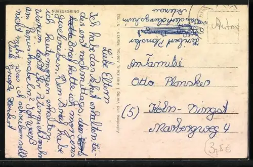 AK Autorennen auf dem Nürburgring