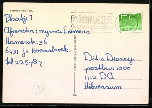 AK Formule Ford 1600 bei einem Autorennen