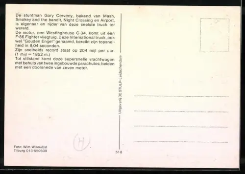 AK Lastkraftwagen mit Jet-Motor