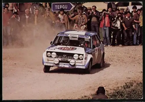 AK Fiat Abarth 131 bei einem Autorennen