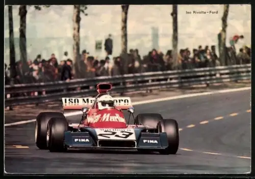 AK Formel 1 Wagen Ford mit Iso Rivolta auf der Rennstrecke