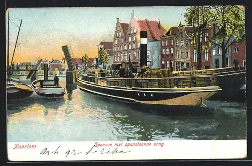 AK Haarlem, Spaarne met openstaande brug