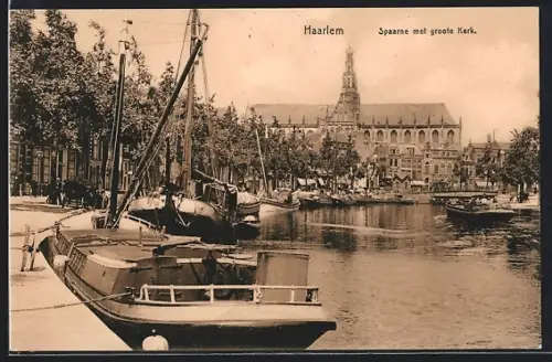 AK Haarlem, Spaarne met groote Kerk