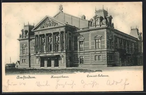 AK Amsterdam, Konzerthaus im Halbprofil