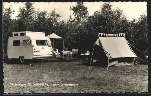 AK Lunteren, Hoekje Caravanterrein De Goudsberg, Zelt, Camping-Anhänger