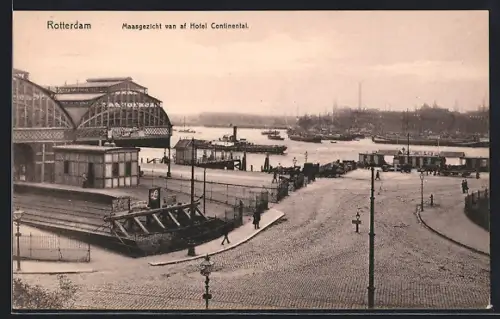 AK Rotterdam, Maasgezicht van af Hotel Continental
