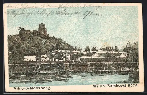 Künstler-AK Wilno, Schlossberg