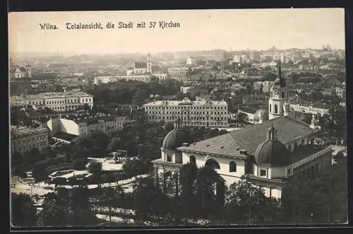 AK Wilna, Totalansicht mit Kirchen