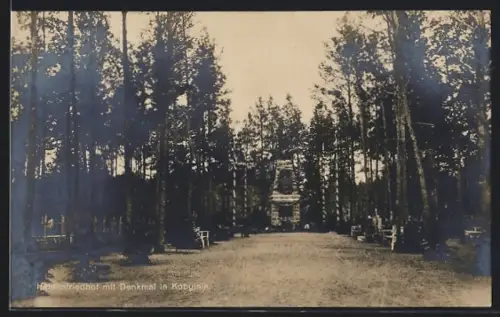 AK Kobylnik, Heldenfriedhof mit Denkmal