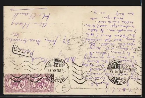 AK Helsinki, Strassenbahn auf den Esplanaden