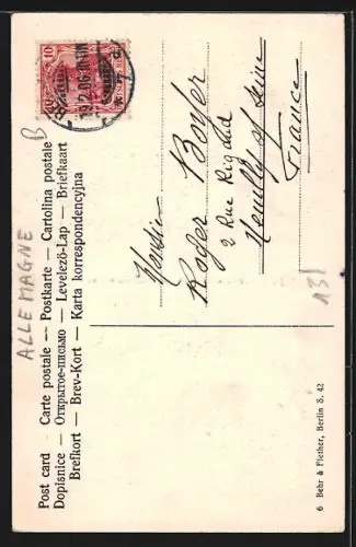 AK Berlin, National-Galerie und Friedrichsbrücke mit Strassenbahn