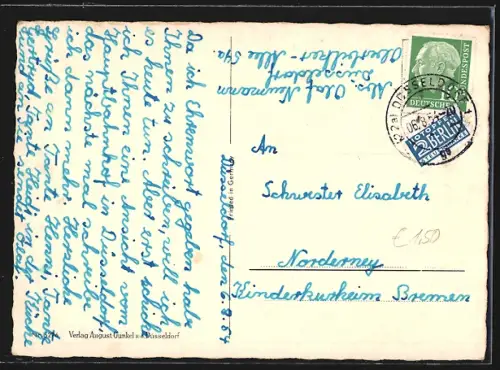 AK Düsseldorf, Hauptbahnhof mit Strassenbahn