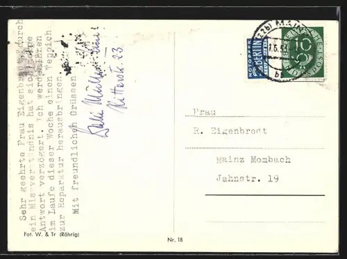 AK Frankfurt am Main, Am Hauptbahnhof mit Strassenbahn