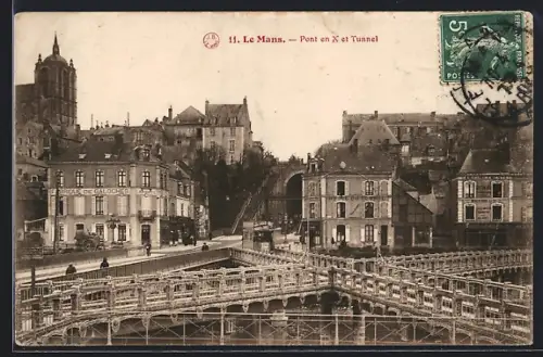 AK Le Mans, Pont en X et Tunnel, Strassenbahn