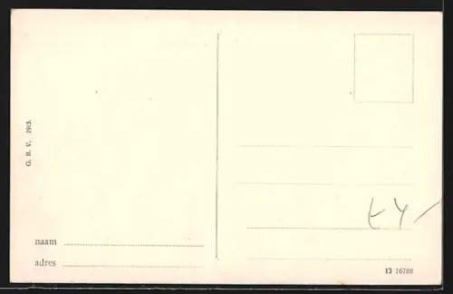 AK Den Haag, Prinsessegracht, Strassenbahn