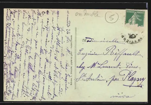 AK Saint-Étienne /Loire, Avenue Denfert Rochereau, Strassenbahn