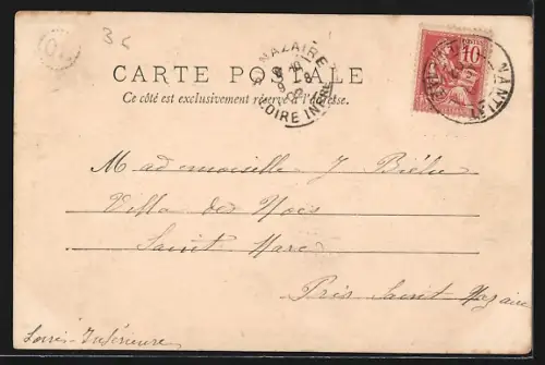 AK Limoges, Place Carnot, Strassenbahn