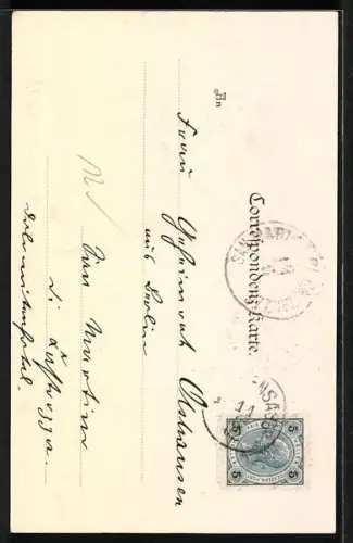 AK Gossensass, Ortspartie mit Fluss