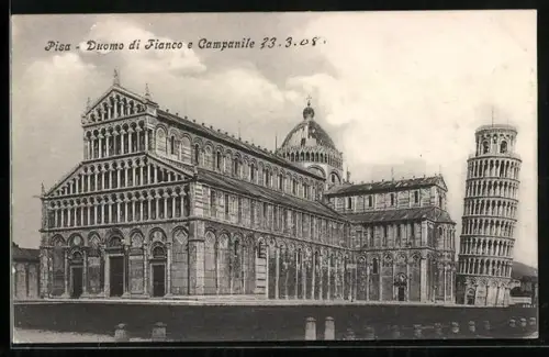 AK Pisa, Duomo di Fianco e Campanile 1908