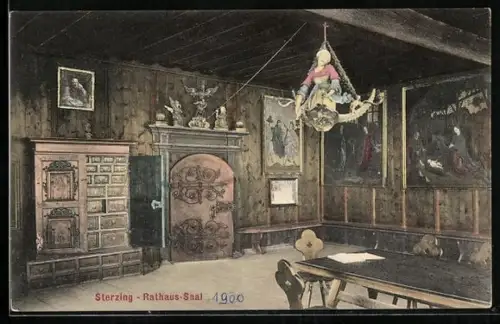 AK Sterzing, Rathaus-Saal, Innenansicht