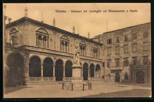 AK Verona, Palazzo del Consiglio e Monumento a Dante
