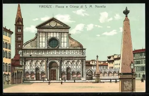 Künstler-AK Firenze, S. Maria Novella