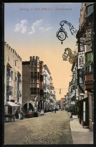 AK Sterzing, Strassenpartie mit Geschäften