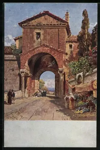 AK Rom, Torbogen mit Anblick in die Campagna