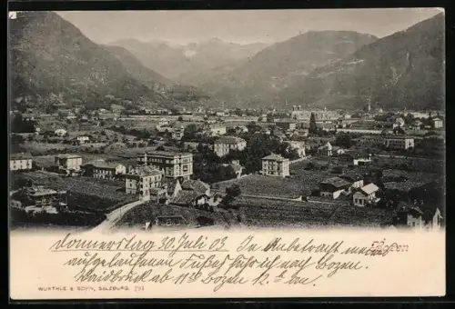 AK Bozen, Panorama mit Bergen