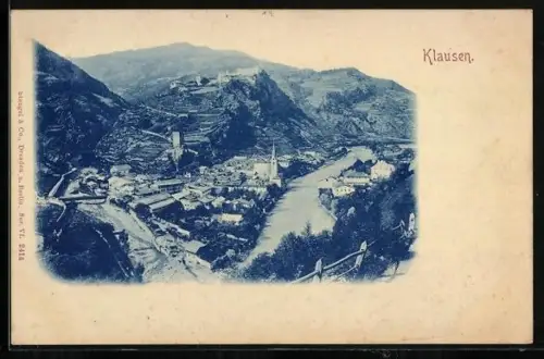 AK Klausen, Teilansicht mit Bergen