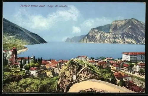 AK Torbole /Lago di Garda, Panorama vero Sud