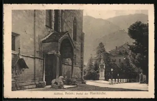 AK Bozen, Portal der Pfarrkirche