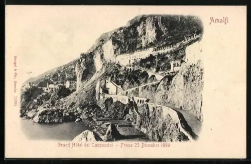 AK Amalfi, Grand Hotel dei Cappuccini, Frana 22 Dicembre 1899