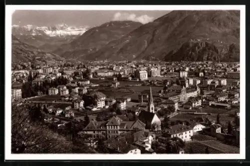 AK Gries-Bozen, Ortsansicht gegen Rosengarten
