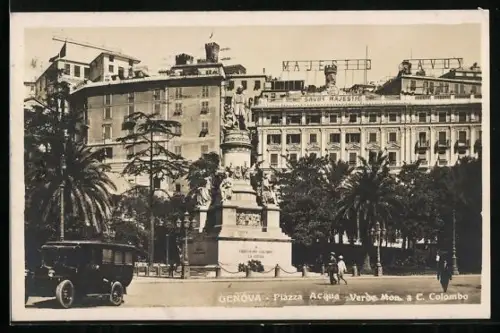 AK Genova, Piazza Acqua Verde, Mon. a C. Colombo