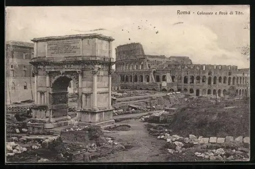 AK Roma, Colosseo e Arco di Tito